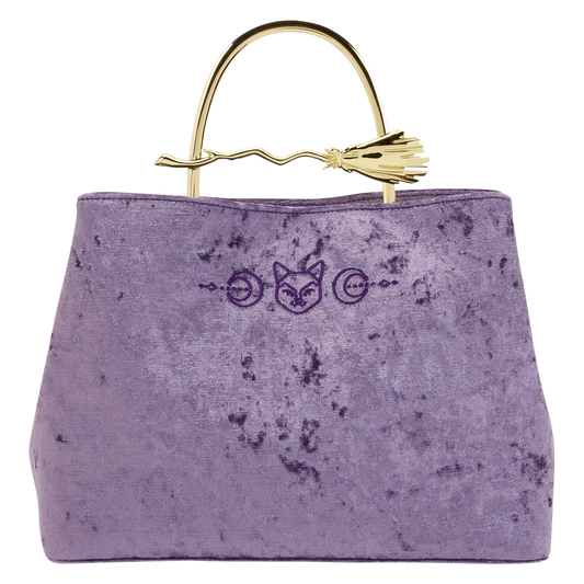 Loungefly Disney Hocus Pocus Velvet Broom Handle Handbag