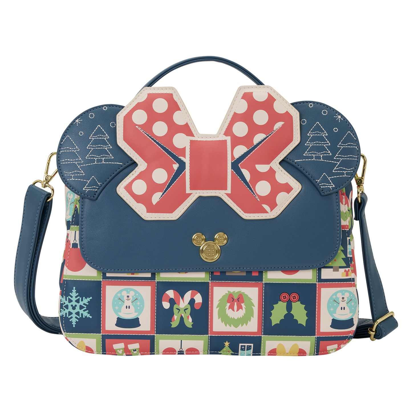 Loungefly Disney Mickey And Minnie Holiday Crossbody
