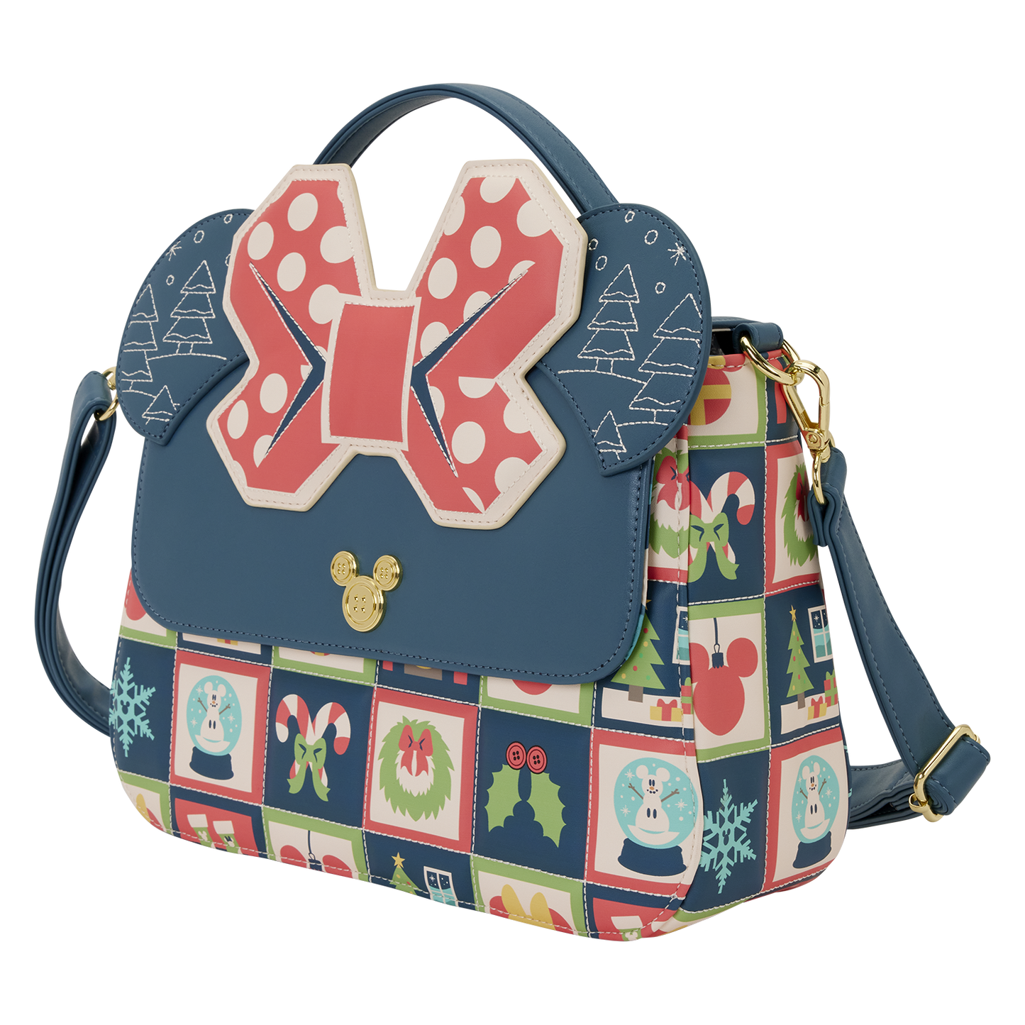 Loungefly Disney Mickey And Minnie Holiday Crossbody