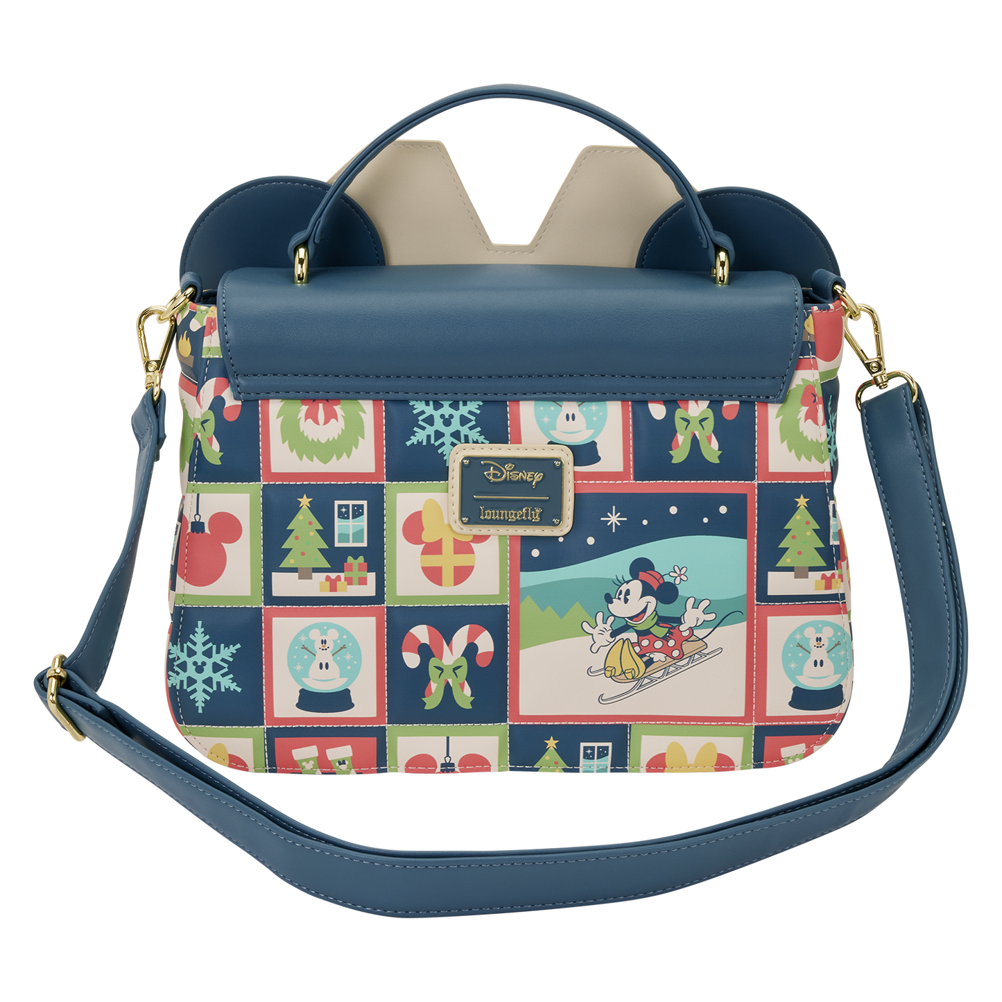 Loungefly Disney Mickey And Minnie Holiday Crossbody