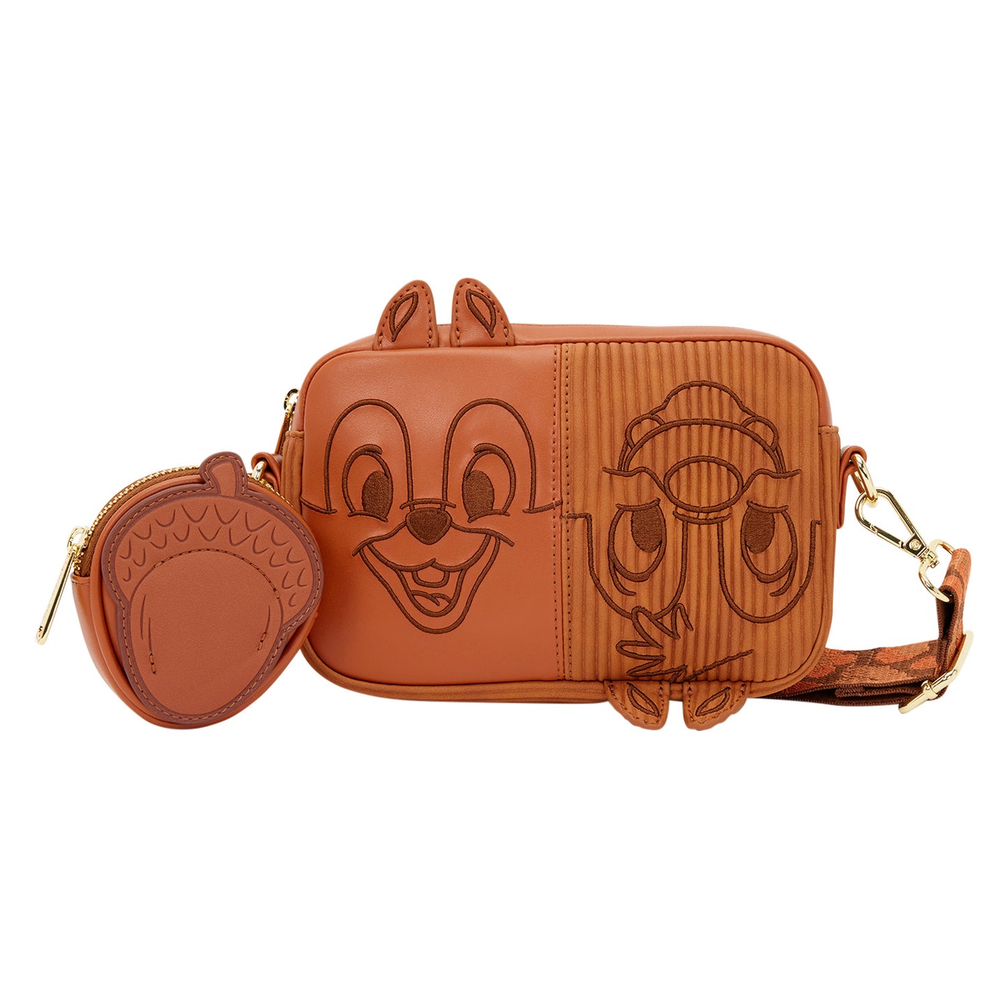 Loungefly Disney Chip 'n' Dale Corduroy Sling Crossbody Bag With Coin Bag