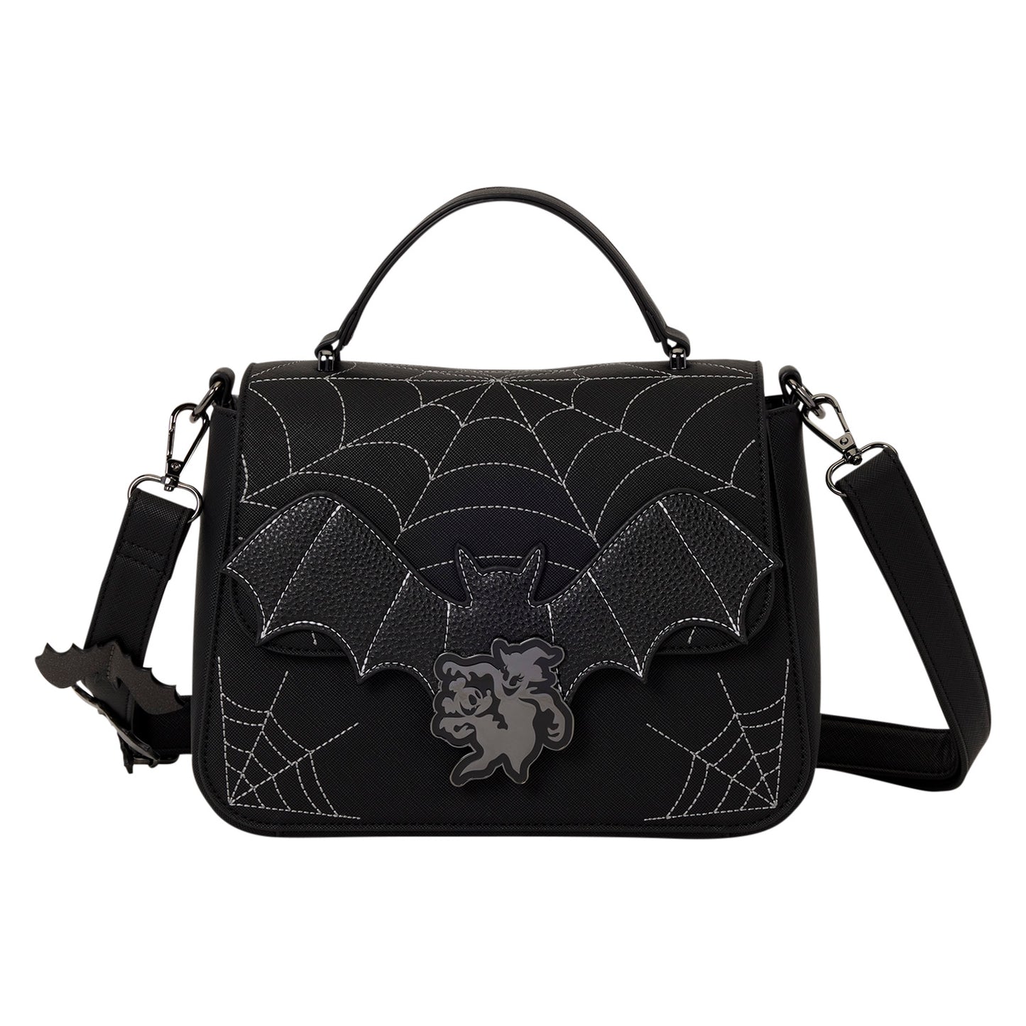 Loungefly Disney Mickey & Minnie Spiderweb and Bats Crossbody Bag