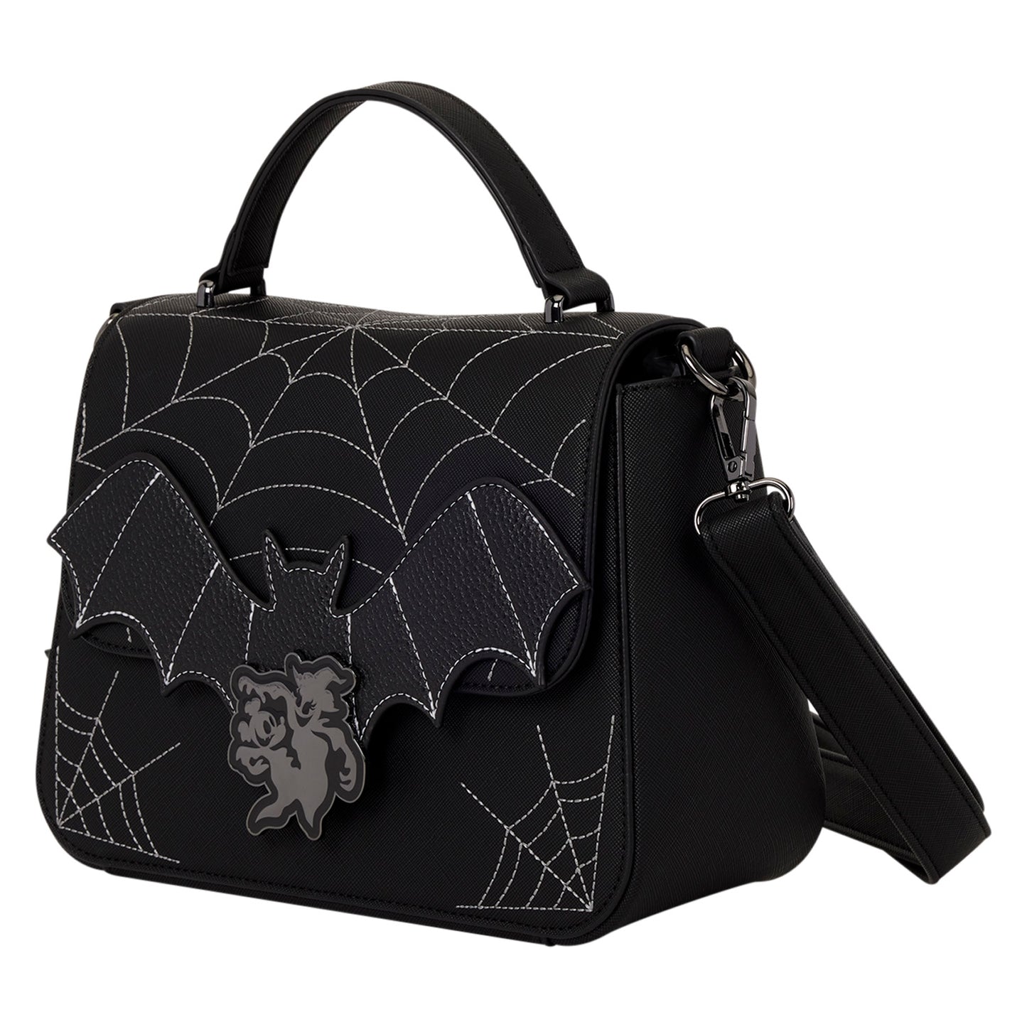 Loungefly Disney Mickey & Minnie Spiderweb and Bats Crossbody Bag