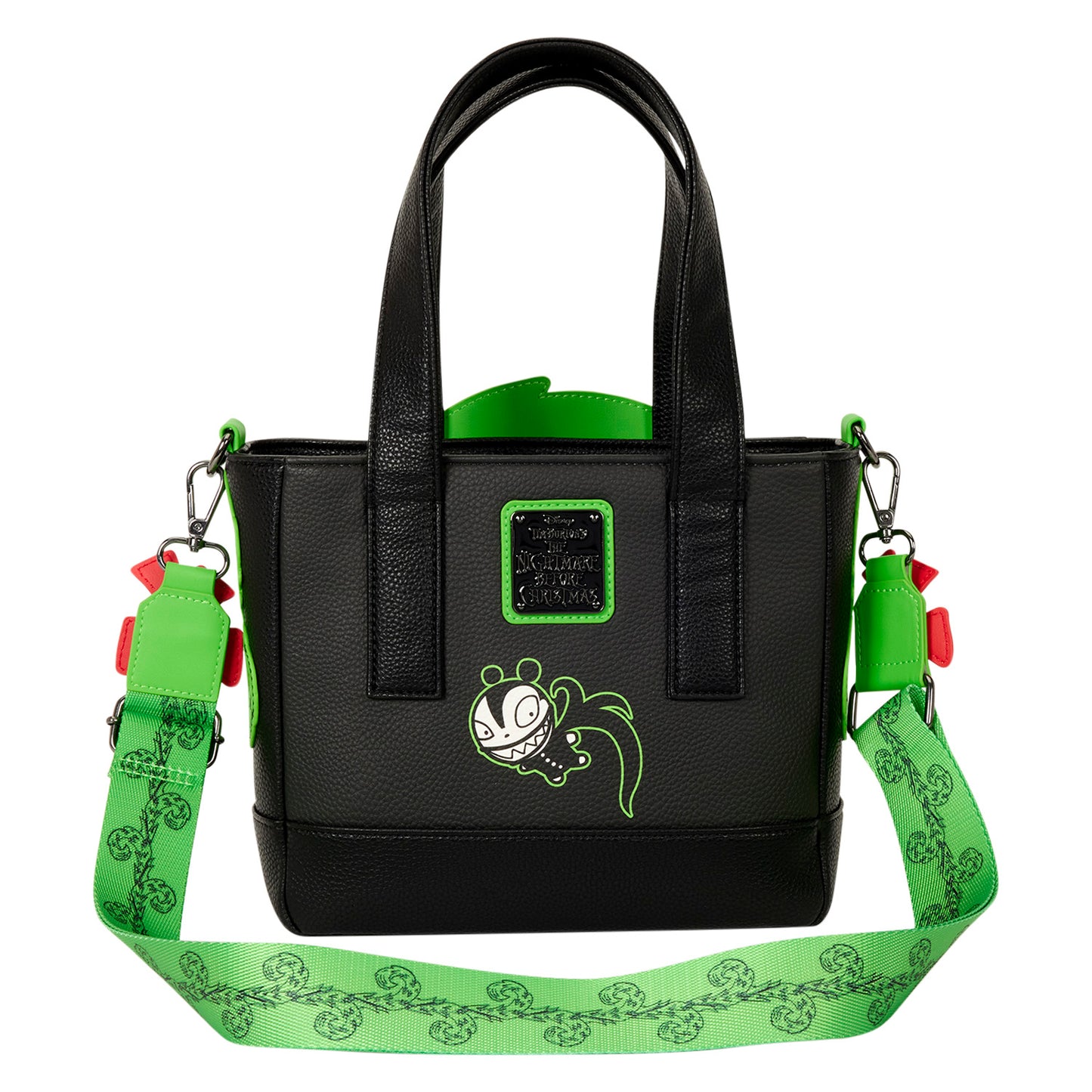 Loungefly Disney NIghtmare Before Christmas Man-Eating Wreath Mini Tote Crossbody Bag