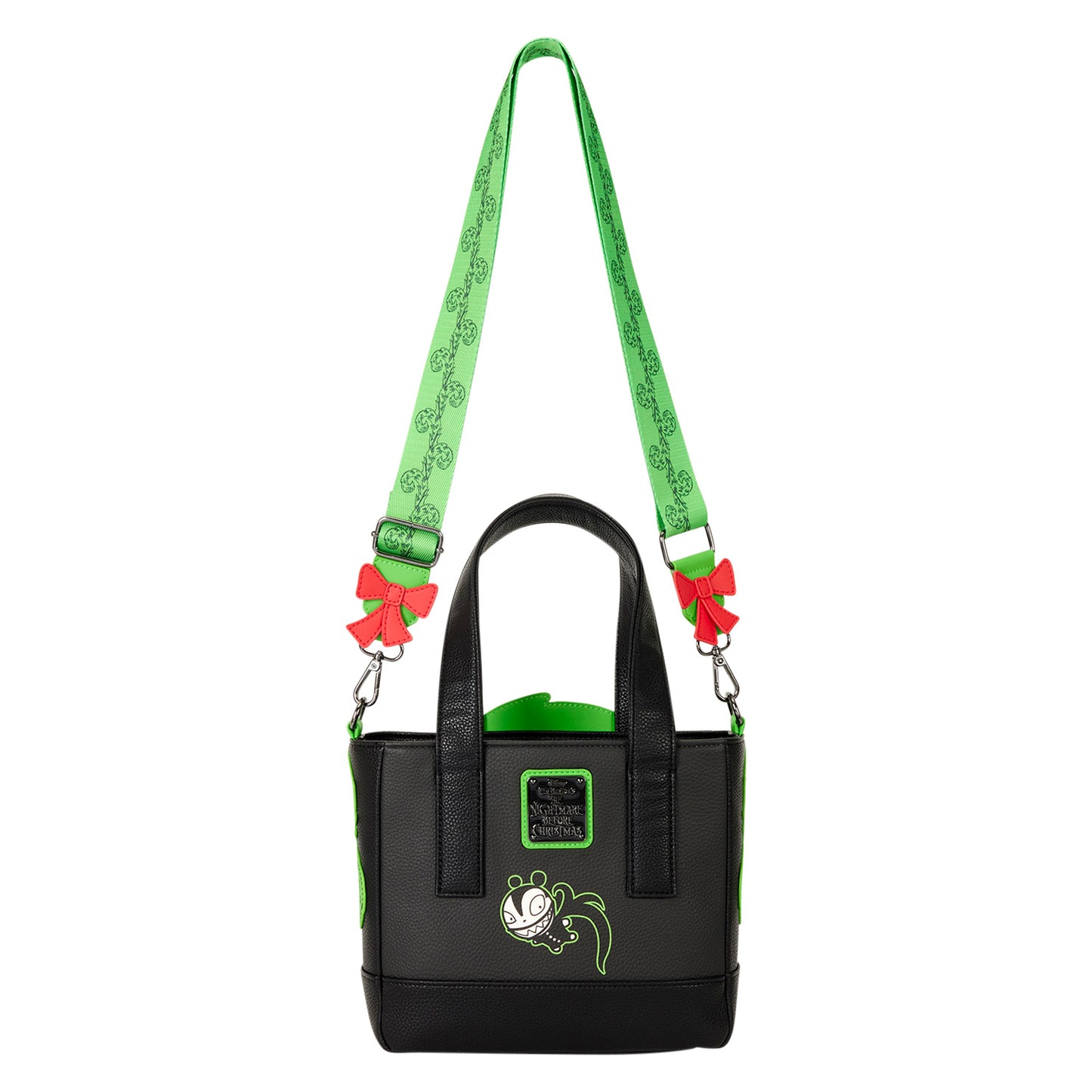 Loungefly Disney NIghtmare Before Christmas Man-Eating Wreath Mini Tote Crossbody Bag