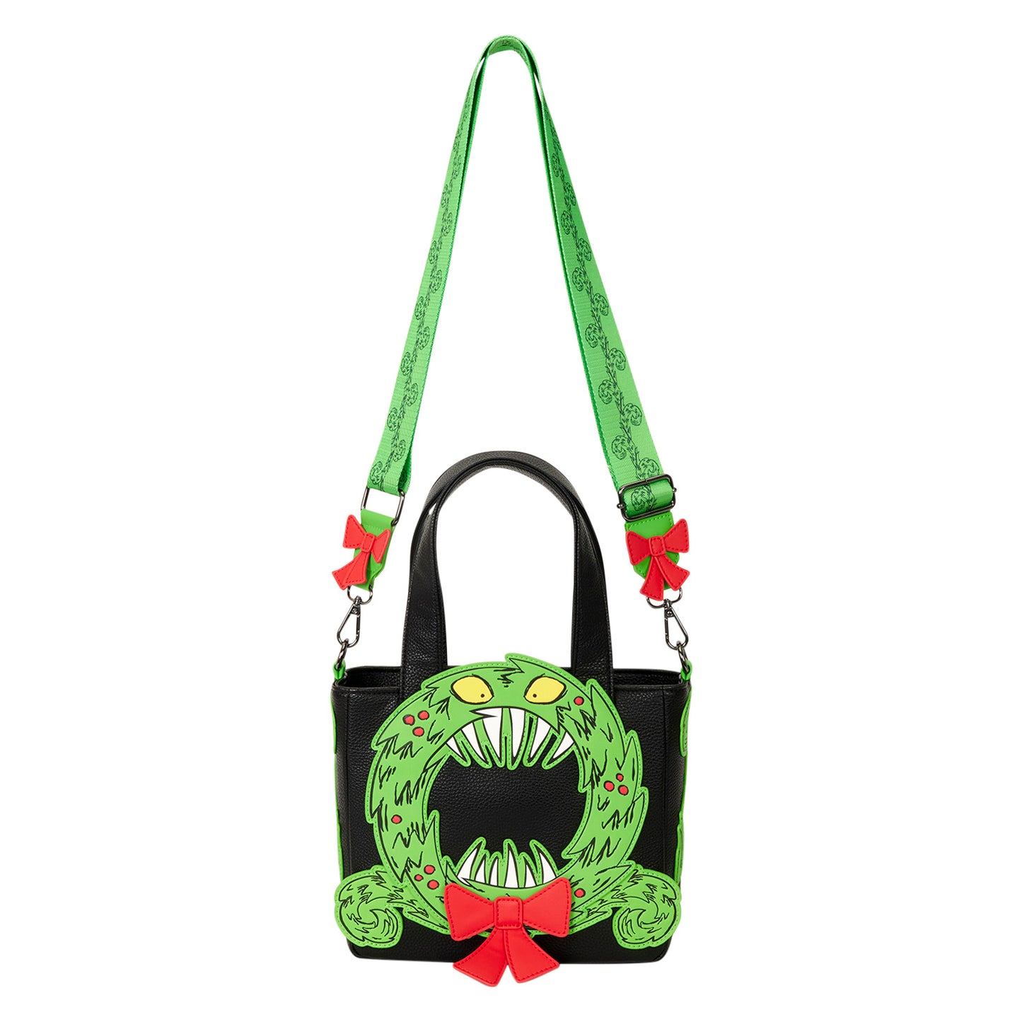 Loungefly Disney NIghtmare Before Christmas Man-Eating Wreath Mini Tote Crossbody Bag