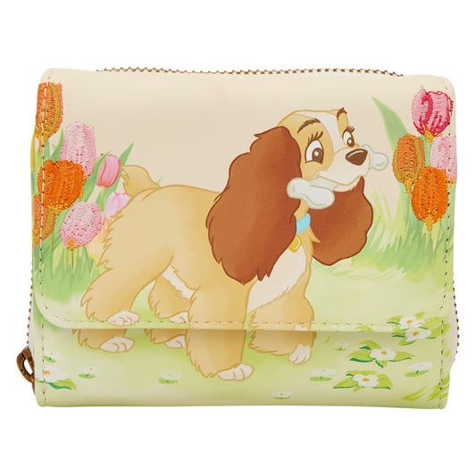 Loungefly Disney Lady And The Tramp Pastel Tulip Trifold Wallet