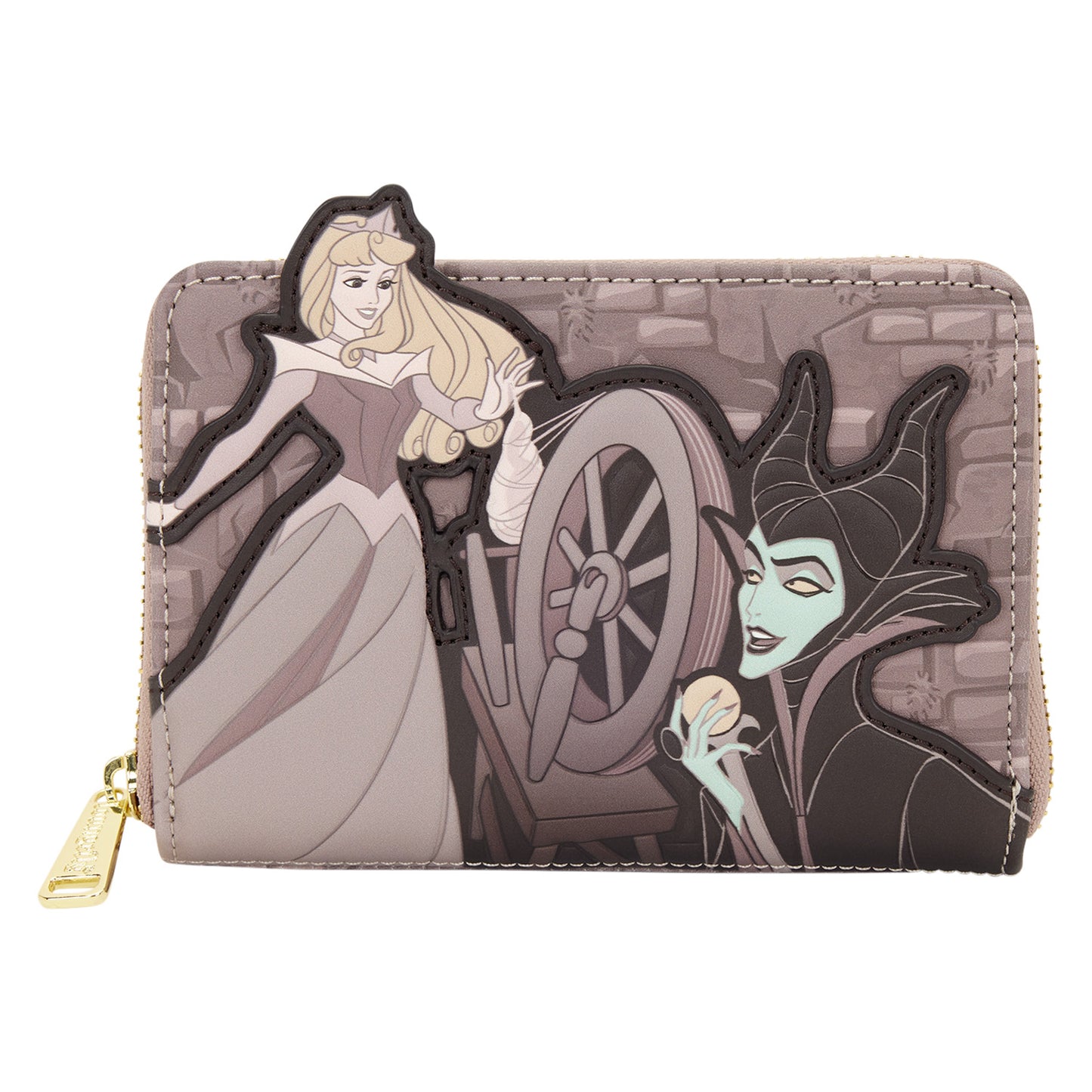 Loungefly Disney Sleeping Beauty Spinning Wheel Zip Around Wallet