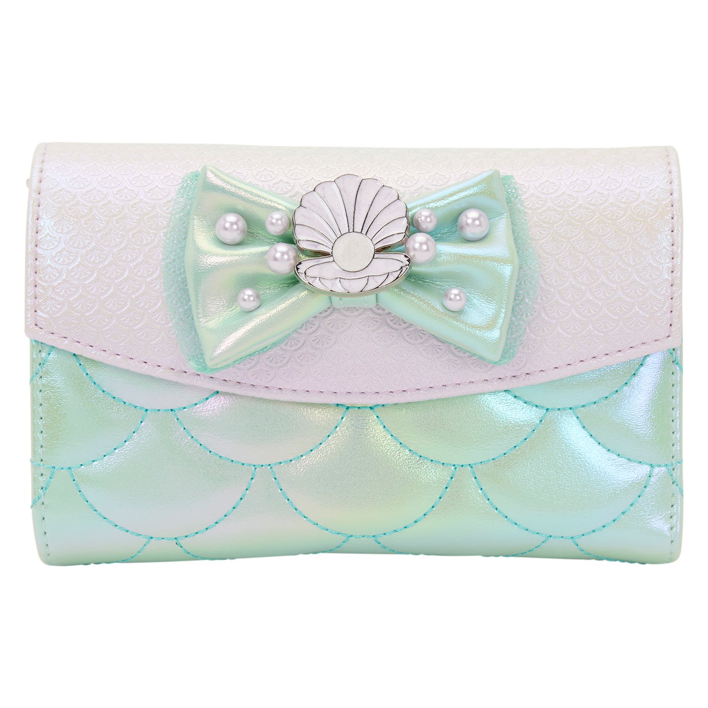Loungefly Disney The Little Mermaid Iridescent Pearl Flap Wallet
