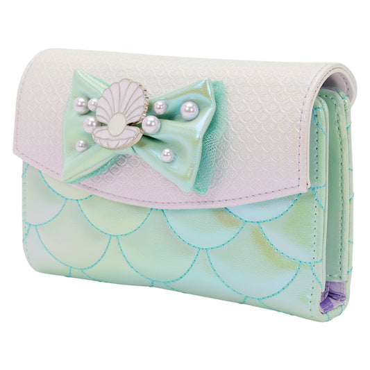 Loungefly Disney The Little Mermaid Iridescent Pearl Flap Wallet