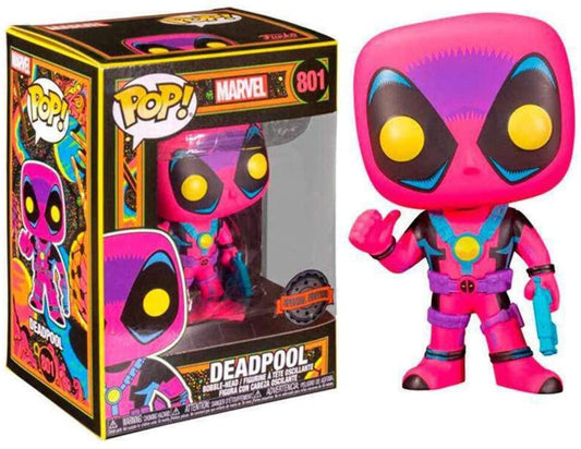 Funko Pop ! Marvel 801 Deadpool.Blacklight
