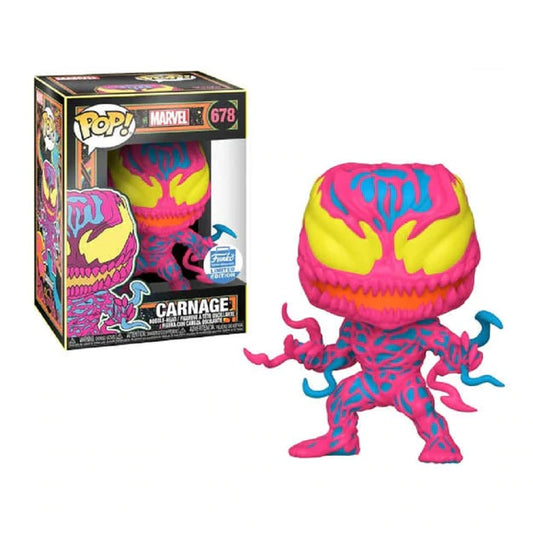 Funko Pop ! Marvel 678 Carnage .Blacklight